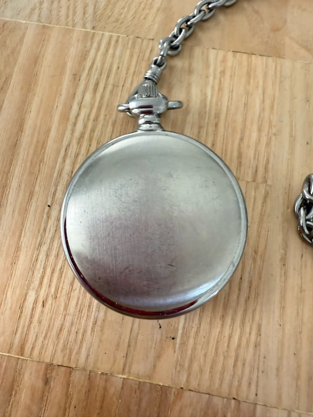 Relic mens vintage style silver tone pocket watch NEW BATTERY